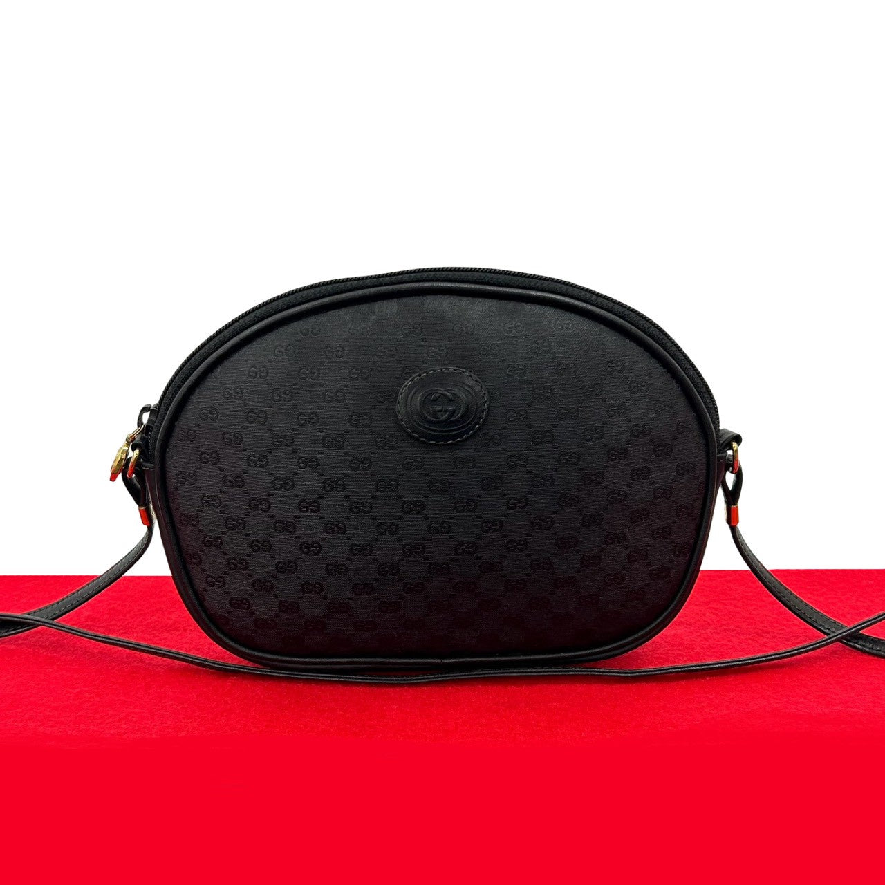 GUCCI Shoulder Bag leather black