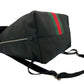 GUCCI Backpack leather black Webbing line