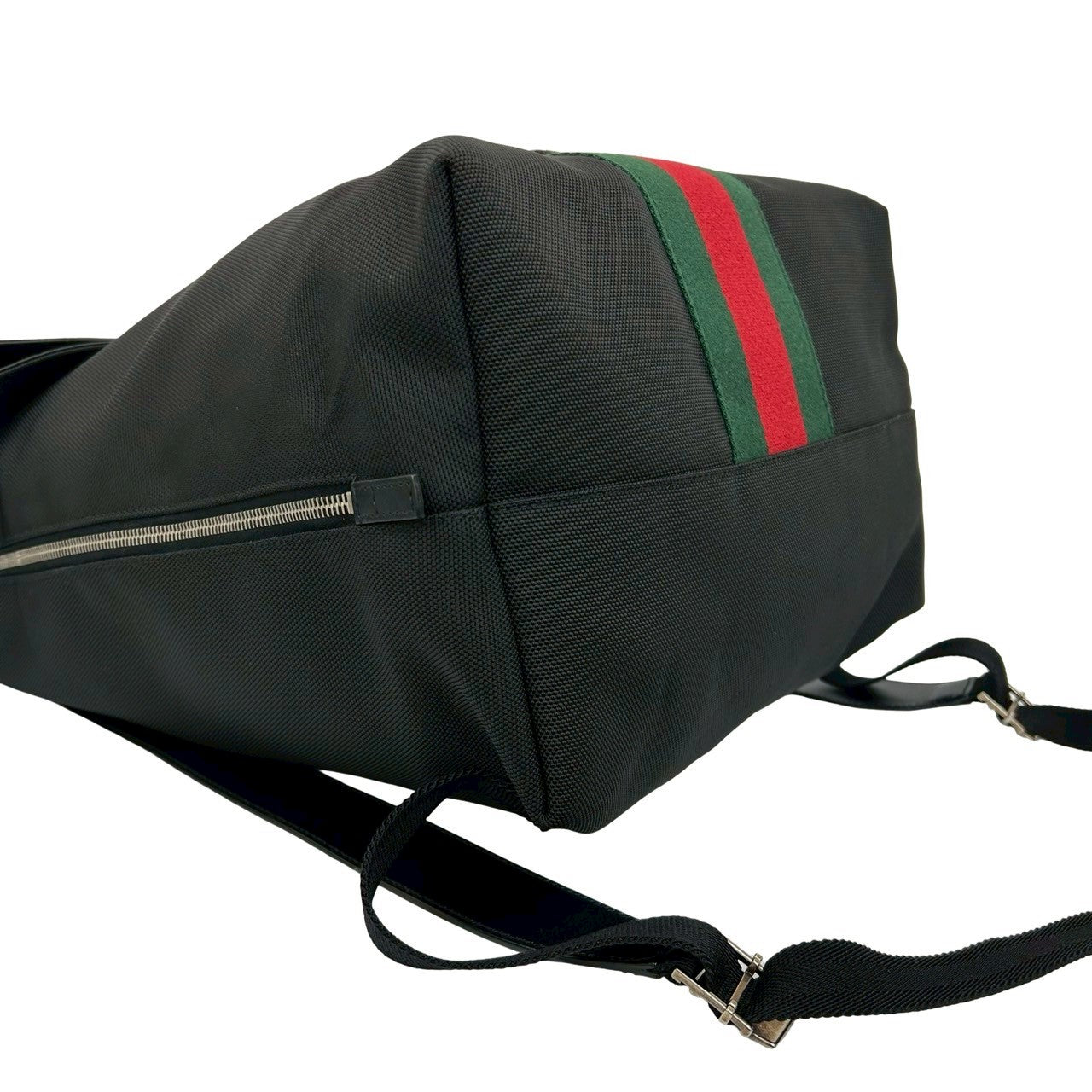 GUCCI Backpack leather black Webbing line