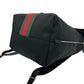 GUCCI Backpack leather black Webbing line