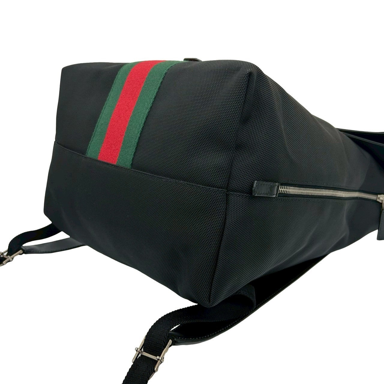GUCCI Backpack leather black Webbing line