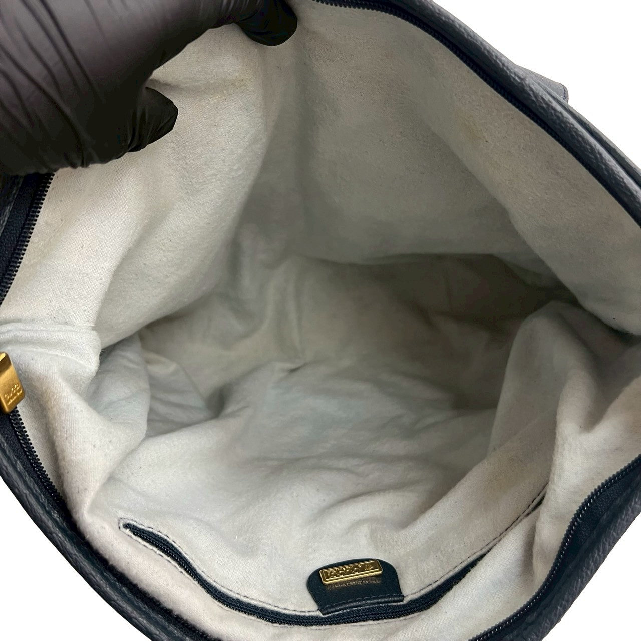 GUCCI Tote Bag leather Navy