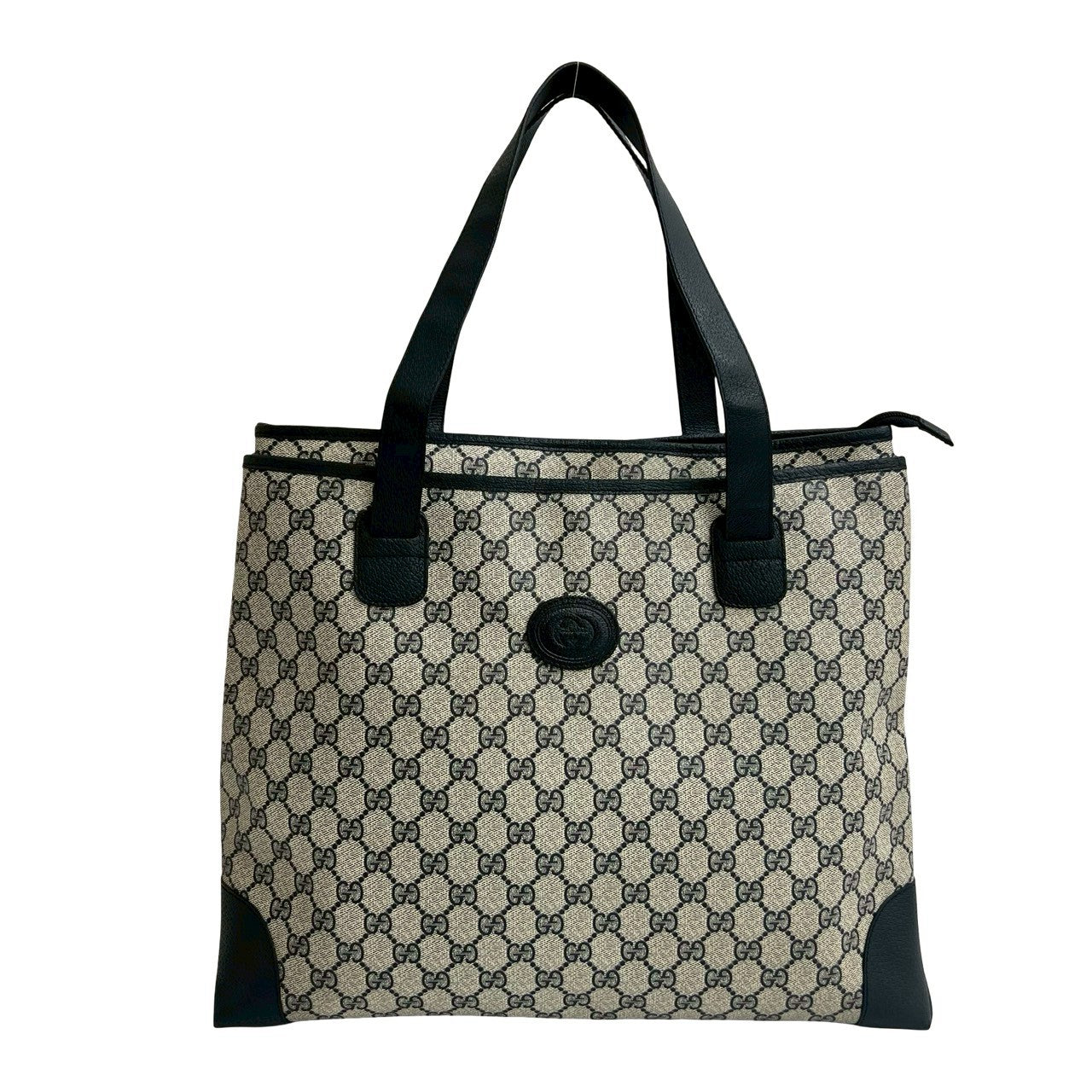 GUCCI Tote Bag leather Navy
