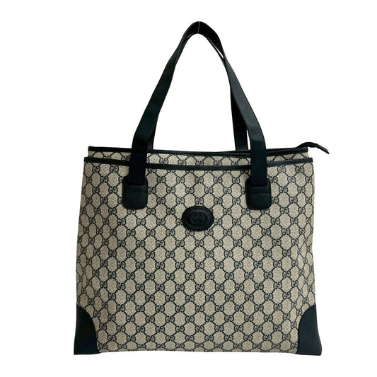 GUCCI Tote Bag leather Navy