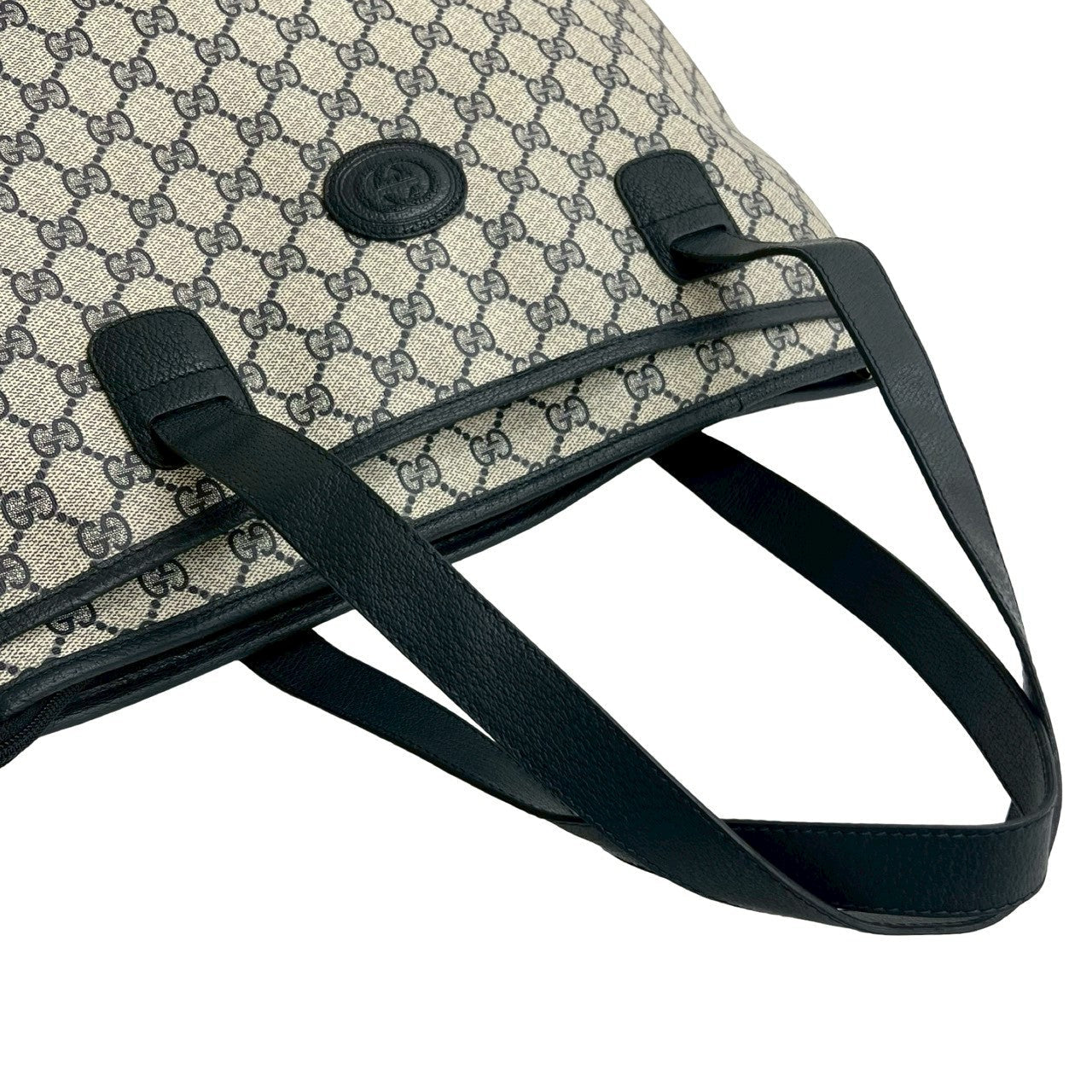 GUCCI Tote Bag leather Navy