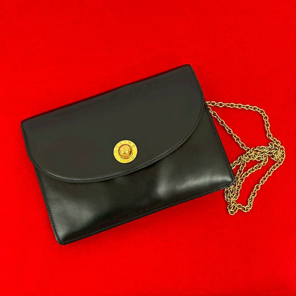 CELINE Shoulder Bag Calfskin Navy