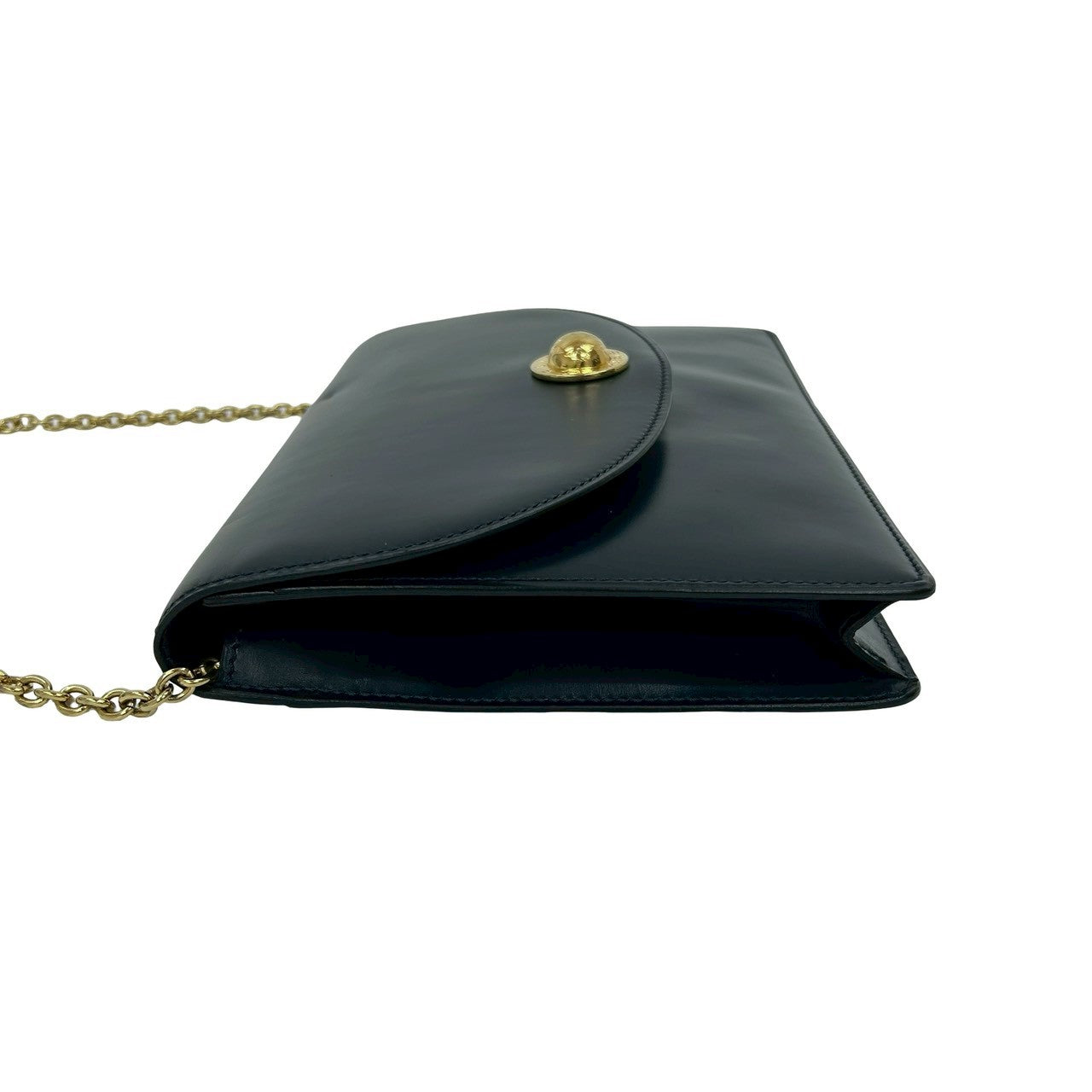 CELINE Shoulder Bag Calfskin Navy