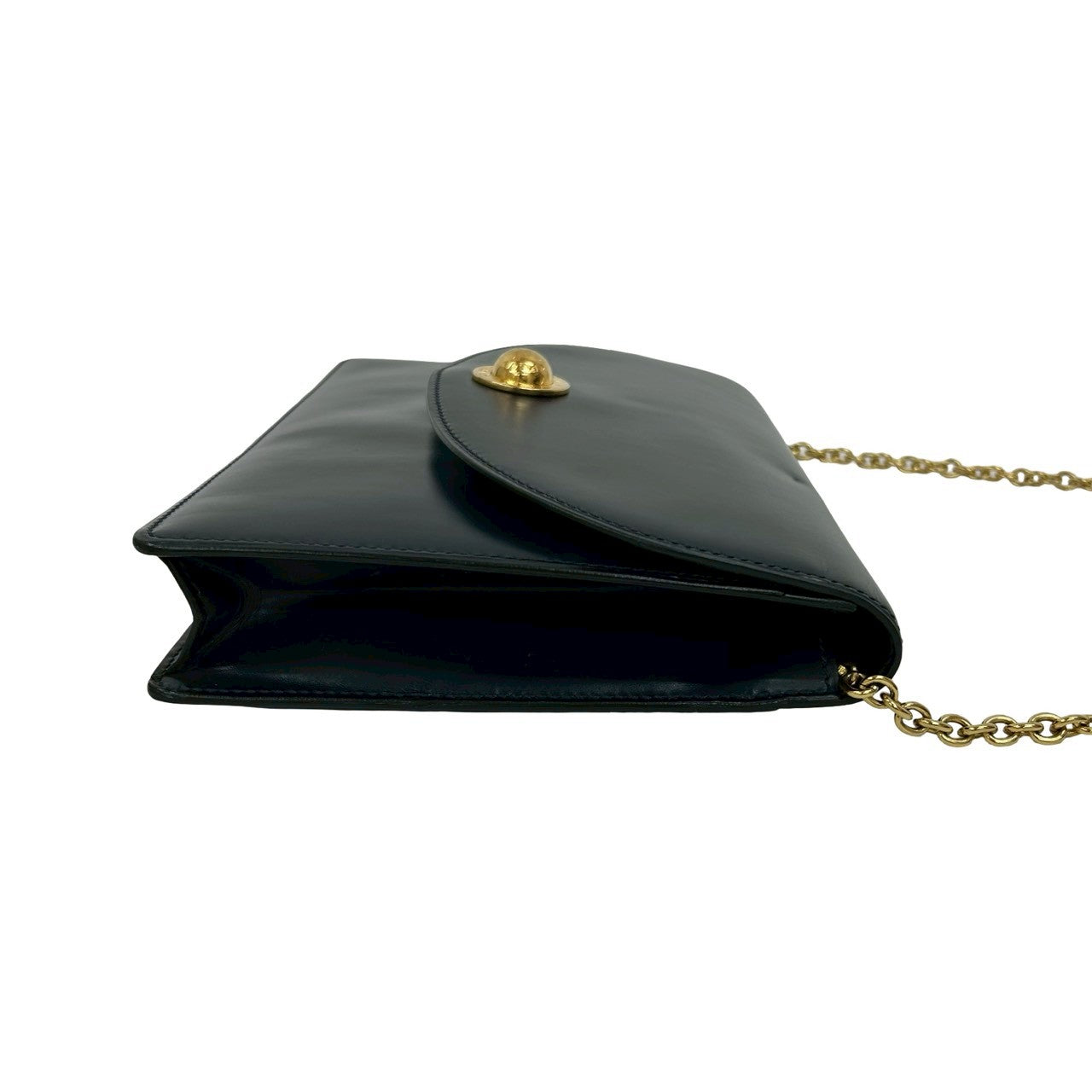 CELINE Shoulder Bag Calfskin Navy