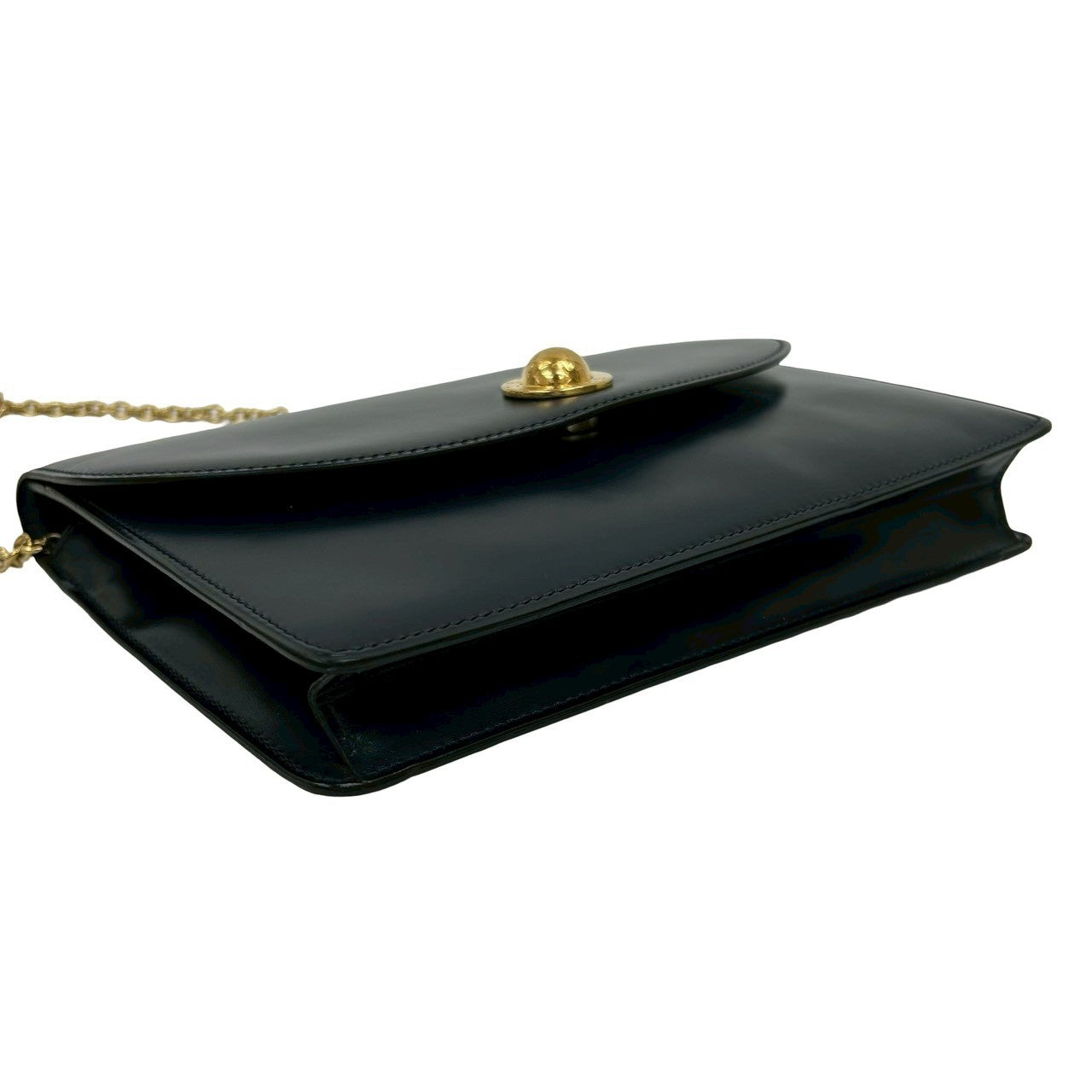 CELINE Shoulder Bag Calfskin Navy