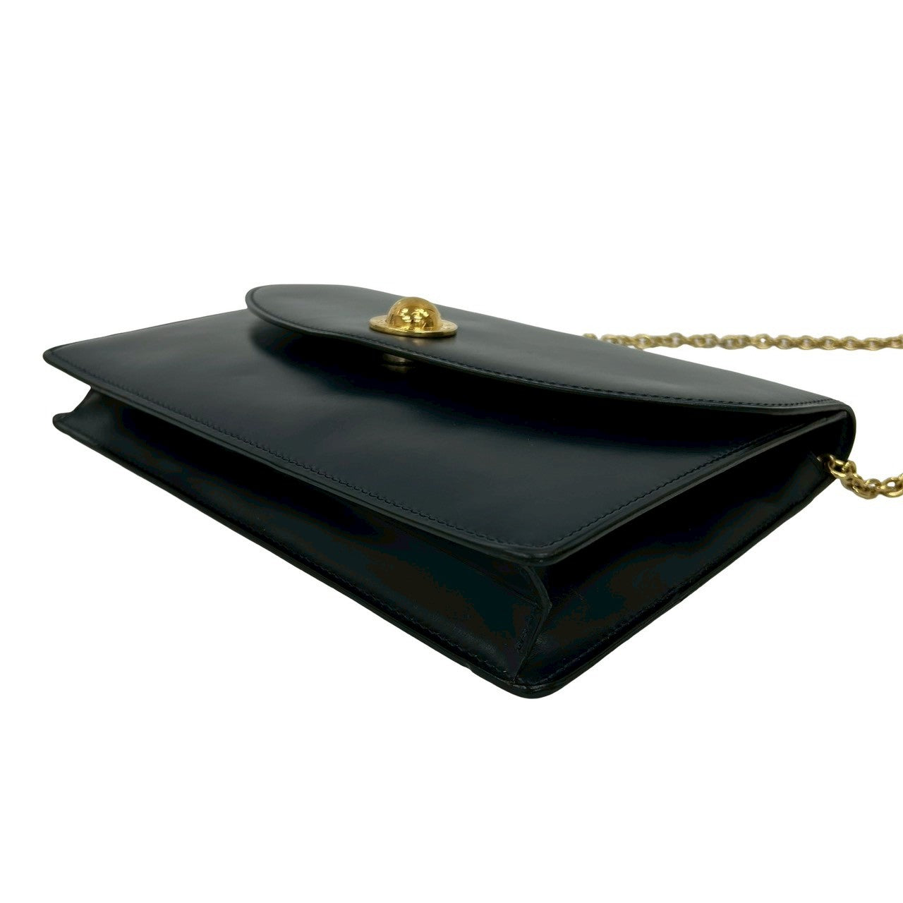 CELINE Shoulder Bag Calfskin Navy