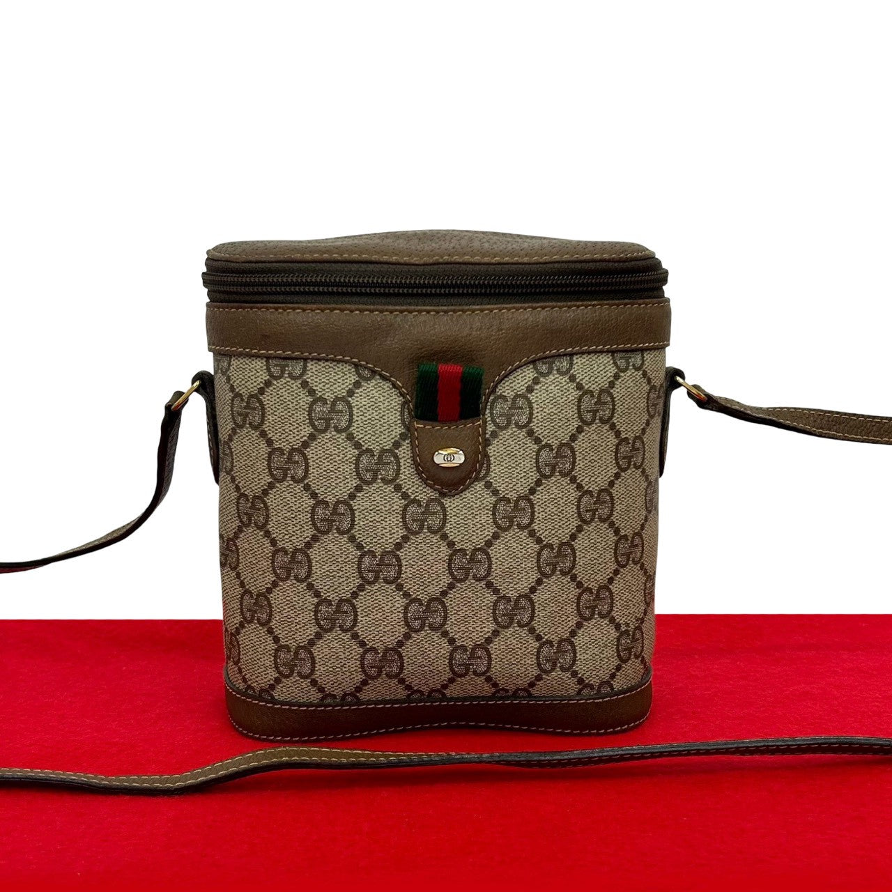 GUCCI Shoulder Bag leather Brown Sherry line