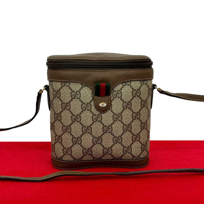GUCCI Shoulder Bag leather Brown Sherry line