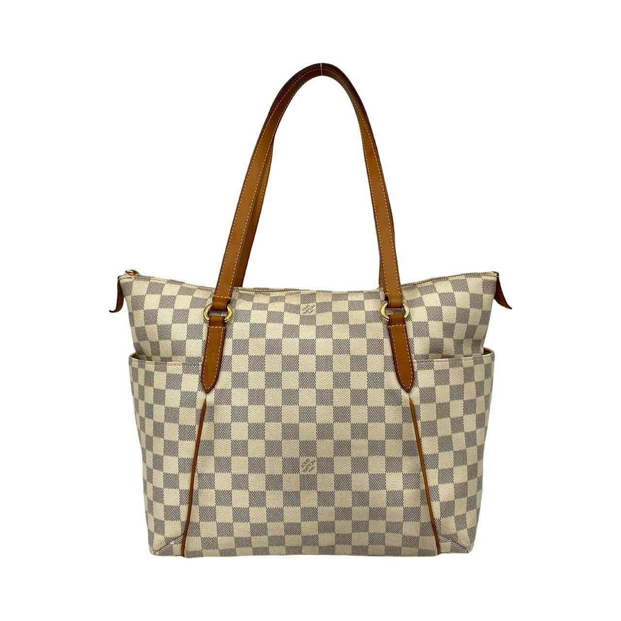 LOUIS VUITTON Tote Bag PVC white Damier Azur Totally MM
