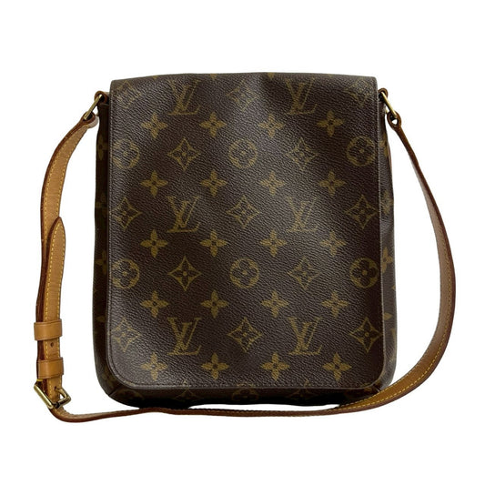 LOUIS VUITTON Shoulder Bag leather Brown Monogram Musette Salsa
