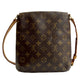 LOUIS VUITTON Shoulder Bag leather Brown Monogram Musette Salsa