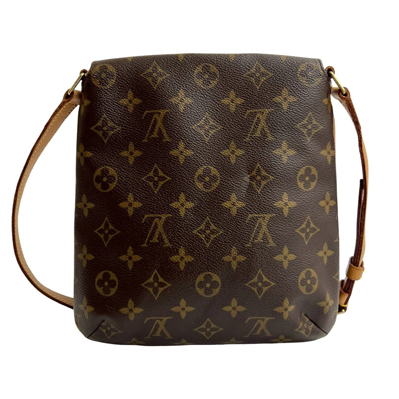 LOUIS VUITTON Shoulder Bag leather Brown Monogram Musette Salsa