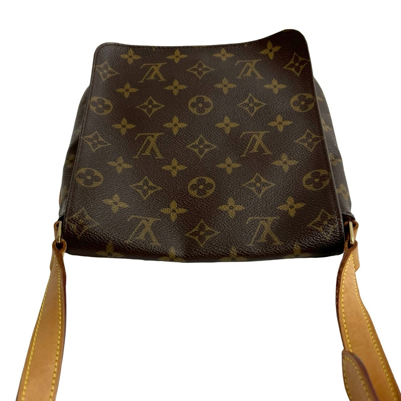 LOUIS VUITTON Shoulder Bag leather Brown Monogram Musette Salsa