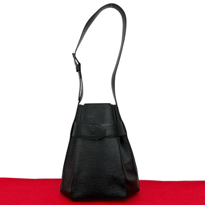 LOUIS VUITTON Shoulder Bag Epi Leather black Epi Sack de Paul