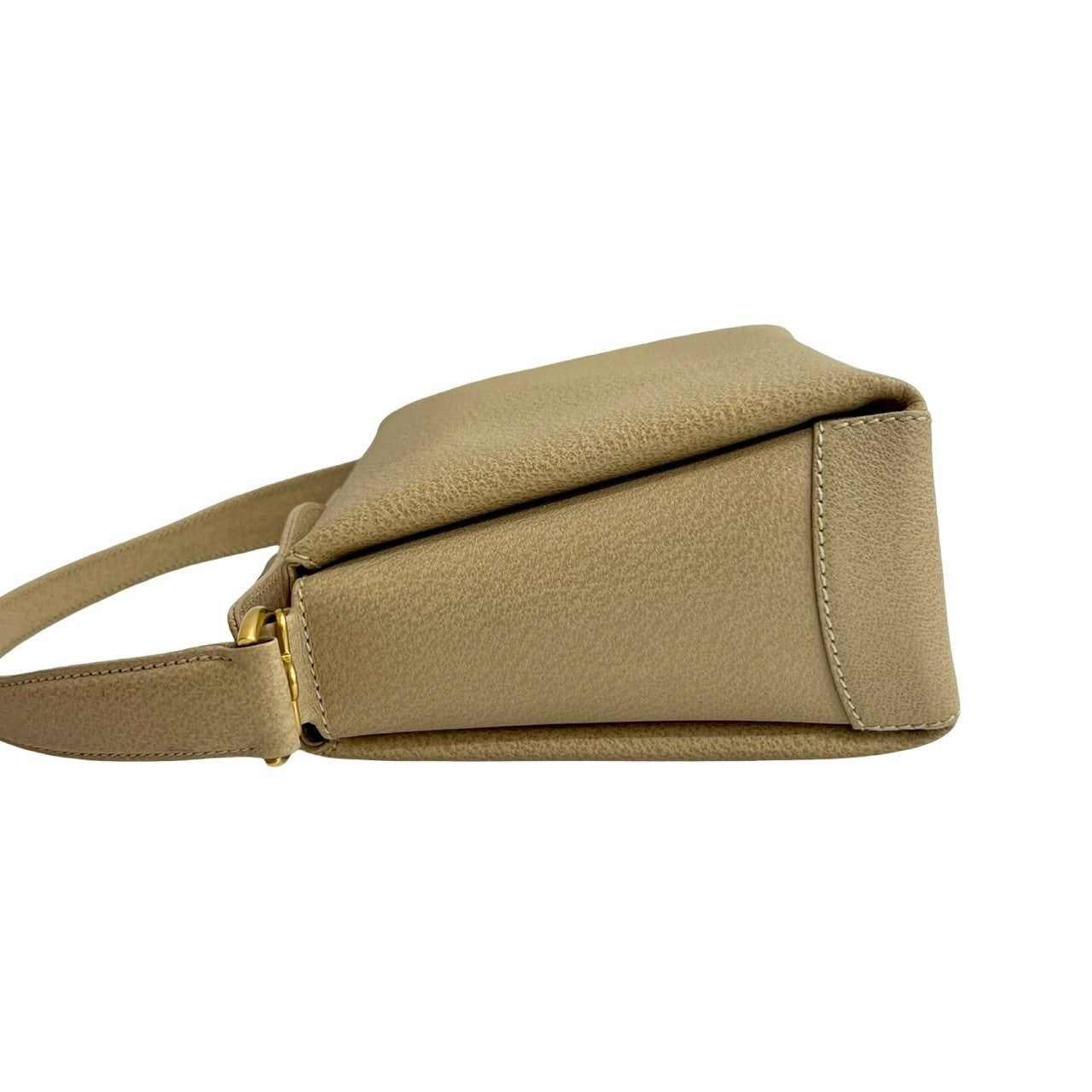 GUCCI Handbag leather beige Bamboo