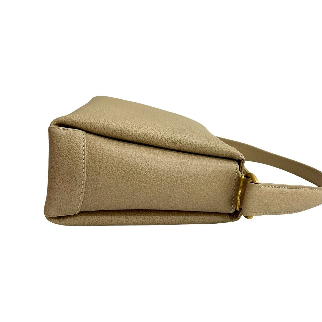 GUCCI Handbag leather beige Bamboo