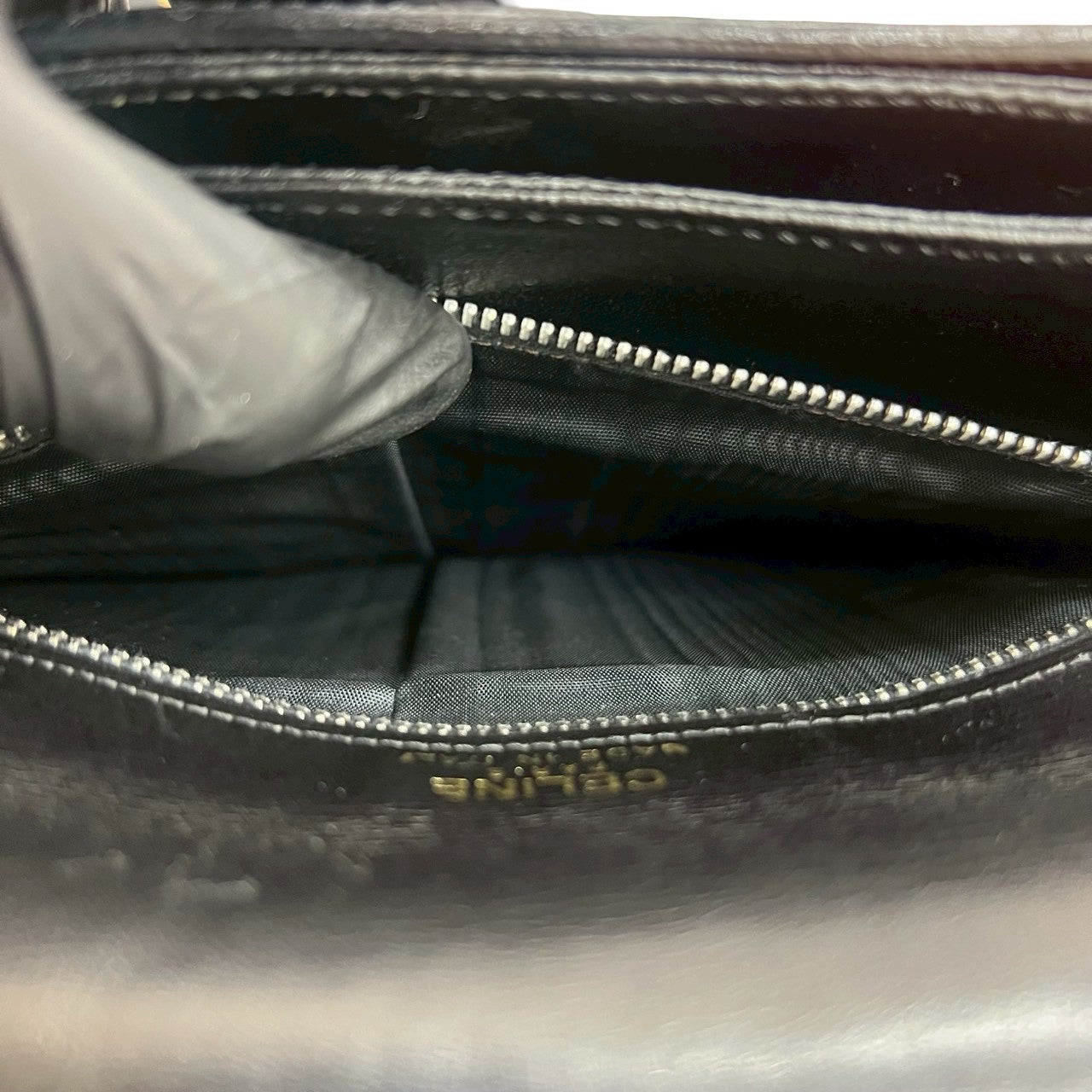 CELINE Shoulder Bag leather black