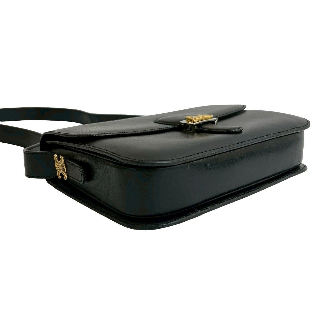 CELINE Shoulder Bag leather black