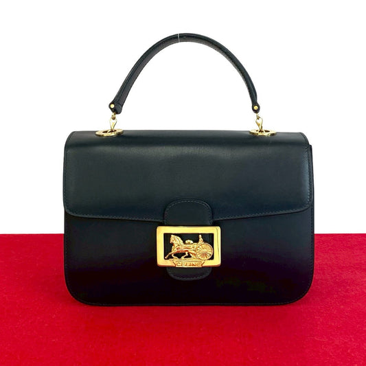 CELINE Handbag Calfskin Navy