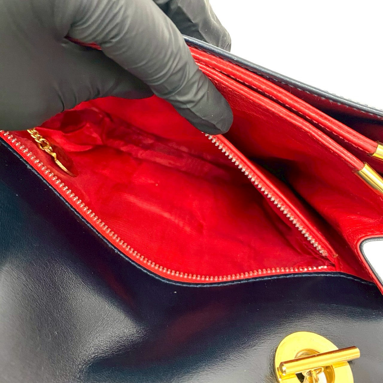 CELINE Handbag Calfskin Navy