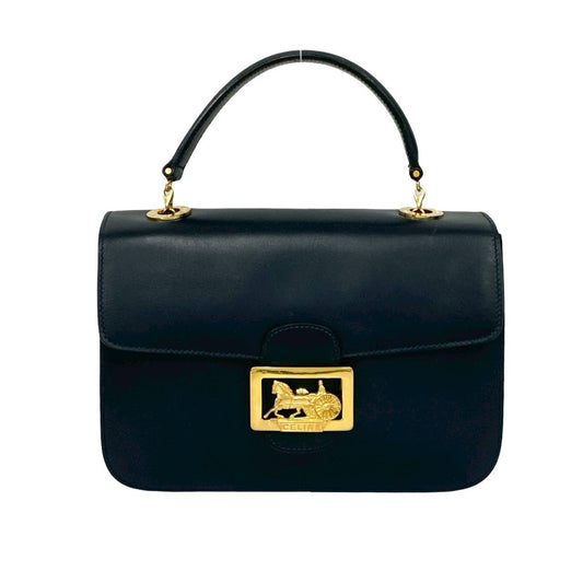 CELINE Handbag Calfskin Navy