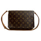 LOUIS VUITTON Shoulder Bag leather Brown Monogram Musette tango