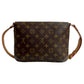 LOUIS VUITTON Shoulder Bag leather Brown Monogram Musette tango