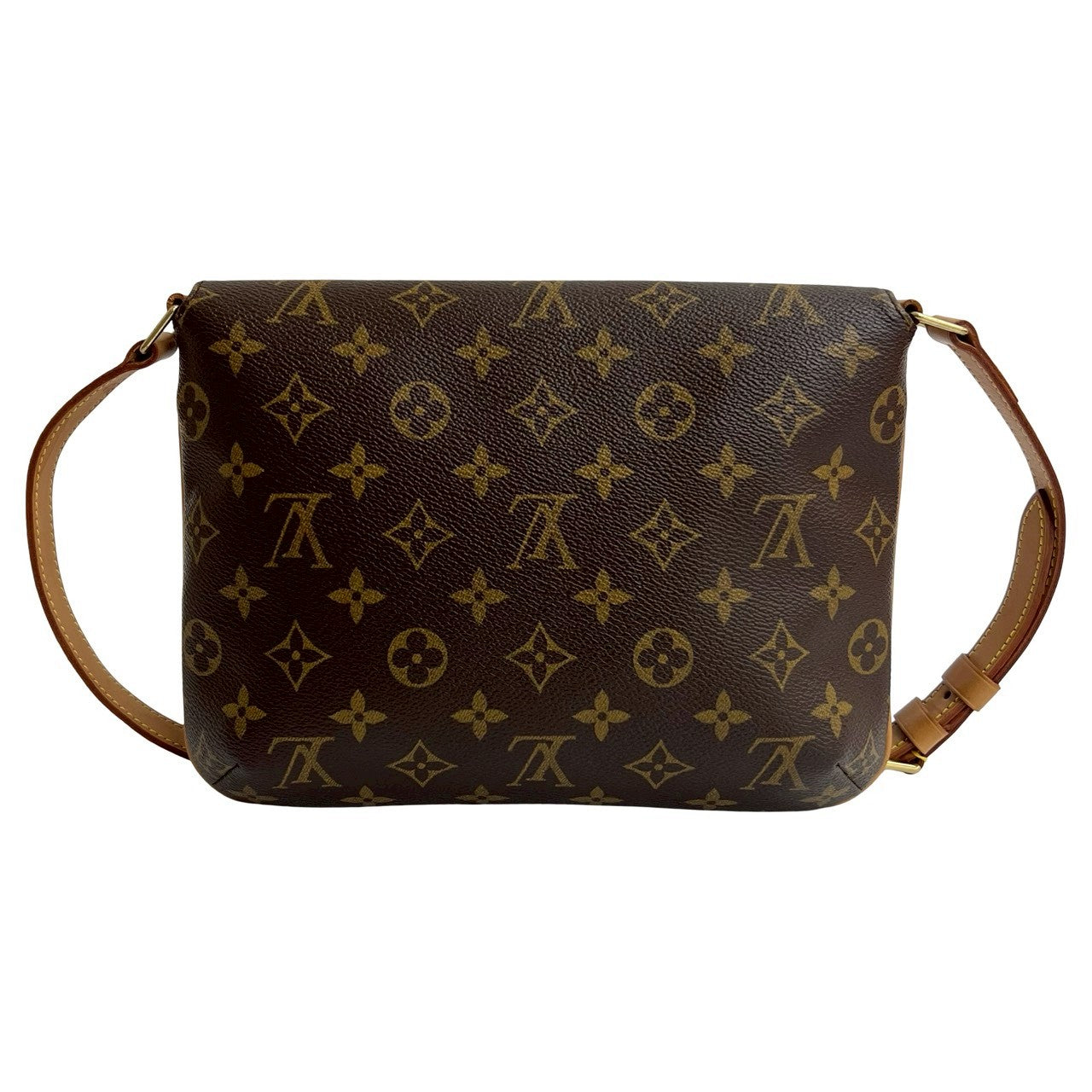 LOUIS VUITTON Shoulder Bag leather Brown Monogram Musette tango