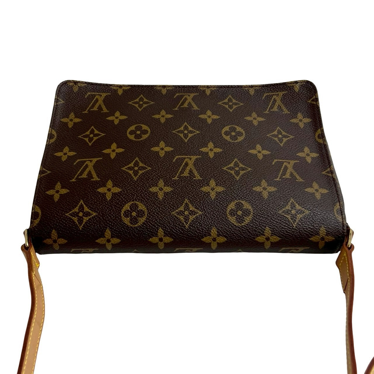 LOUIS VUITTON Shoulder Bag leather Brown Monogram Musette tango