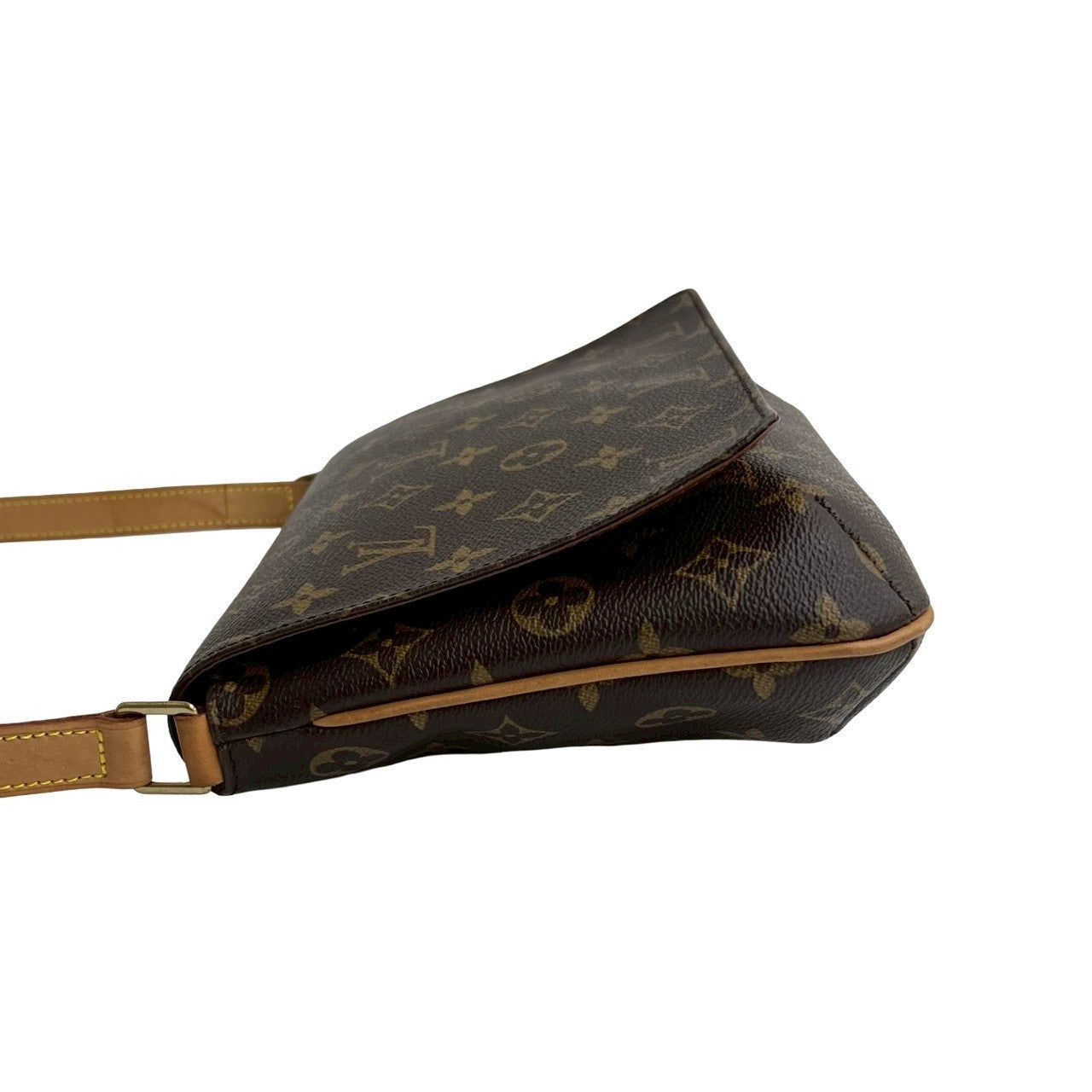 LOUIS VUITTON Shoulder Bag leather Brown Monogram Musette tango