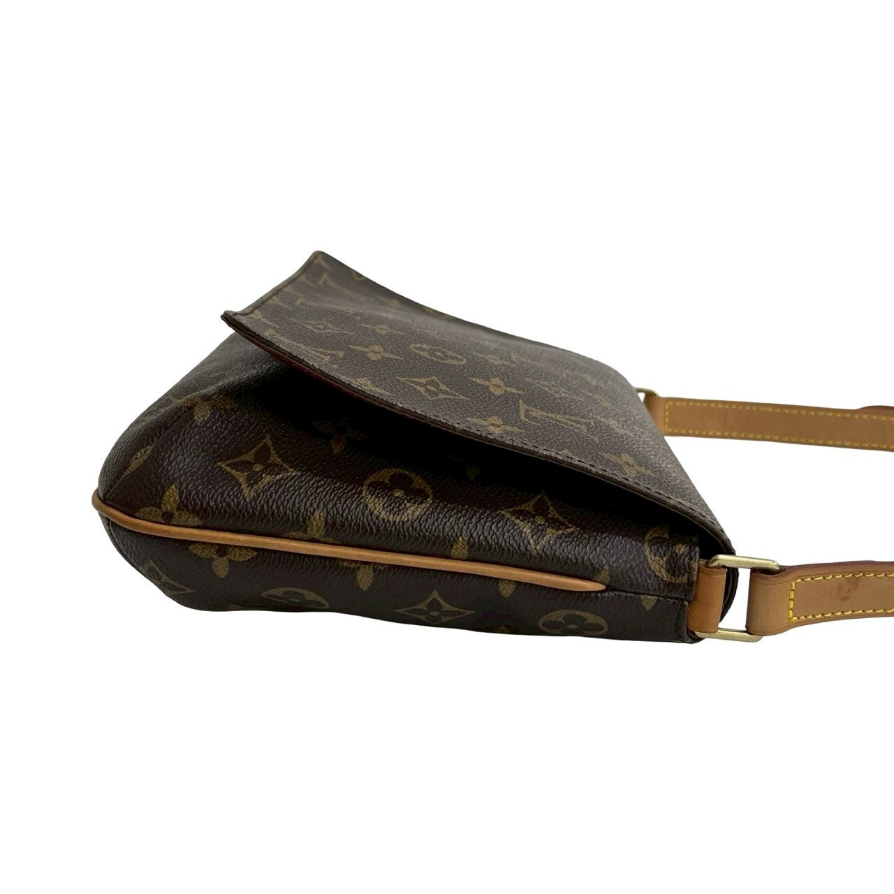 LOUIS VUITTON Shoulder Bag leather Brown Monogram Musette tango