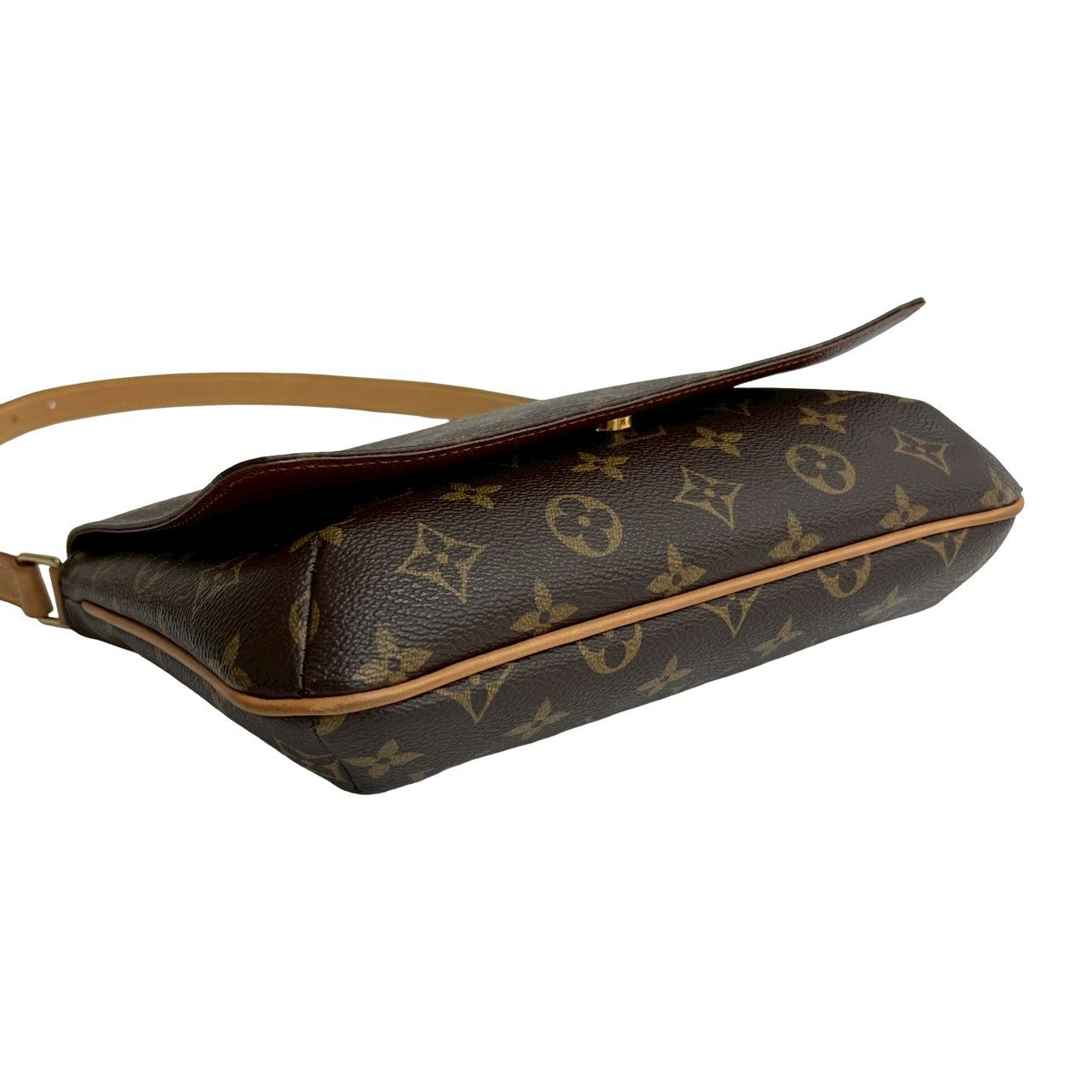 LOUIS VUITTON Shoulder Bag leather Brown Monogram Musette tango