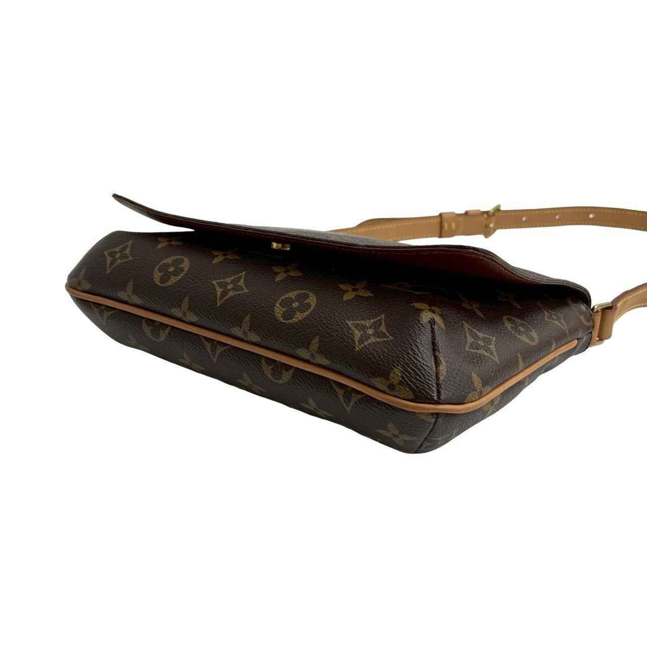 LOUIS VUITTON Shoulder Bag leather Brown Monogram Musette tango