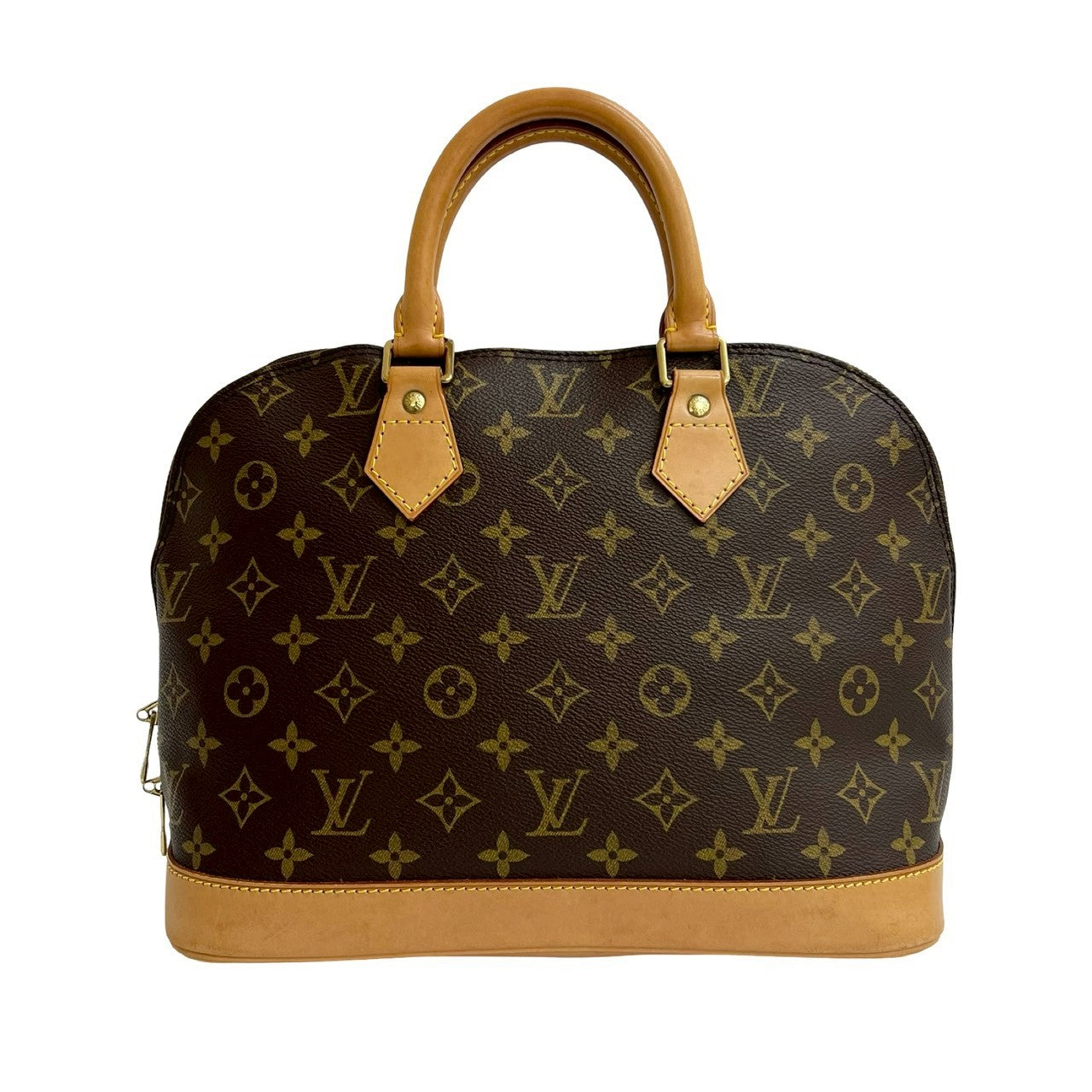 LOUIS VUITTON Handbag leather Brown Monogram Alma PM