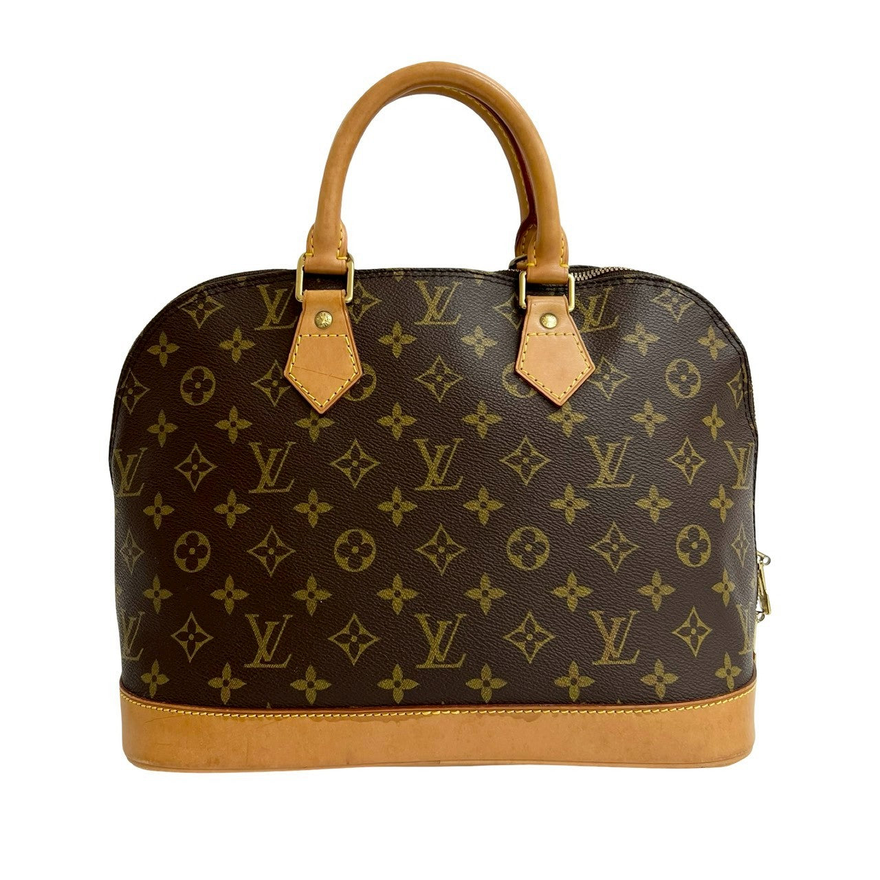LOUIS VUITTON Handbag leather Brown Monogram Alma PM