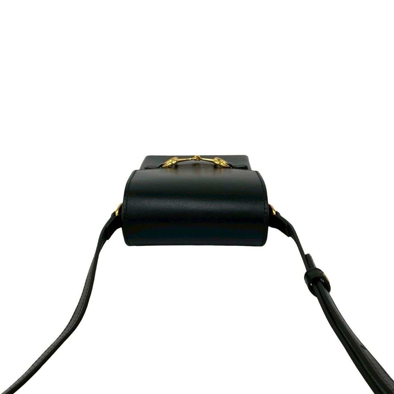 GUCCI Shoulder Bag Calfskin black Horsebit 1955