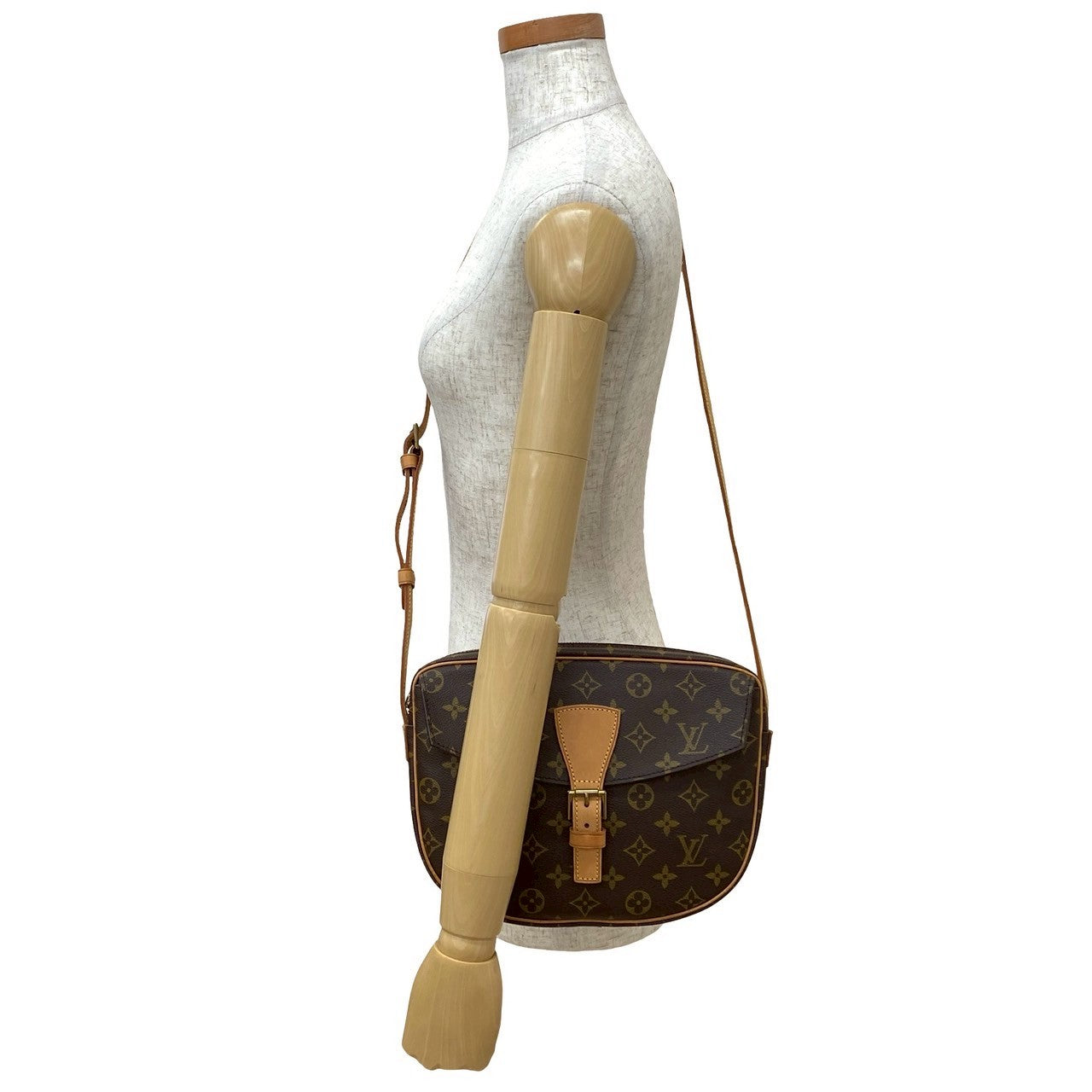 LOUIS VUITTON Shoulder Bag leather Brown Monogram Jeune filleMM