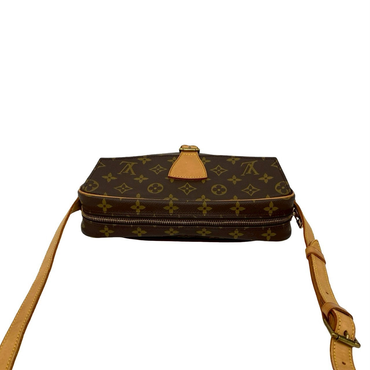 LOUIS VUITTON Shoulder Bag leather Brown Monogram Jeune filleMM