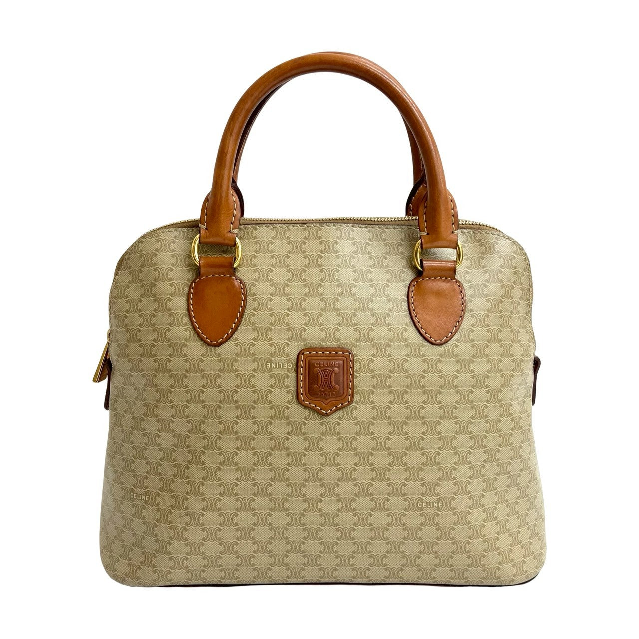 CELINE Handbag leather beige