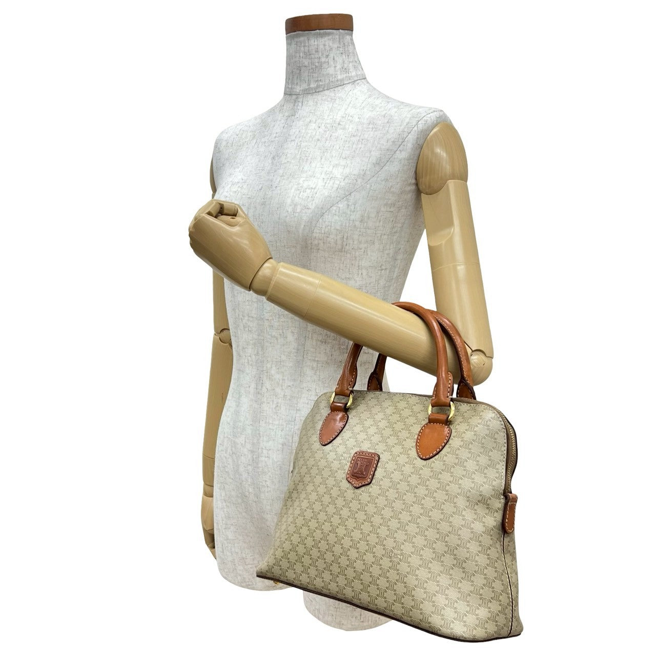 CELINE Handbag leather beige
