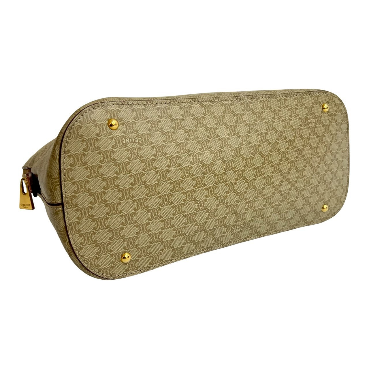 CELINE Handbag leather beige