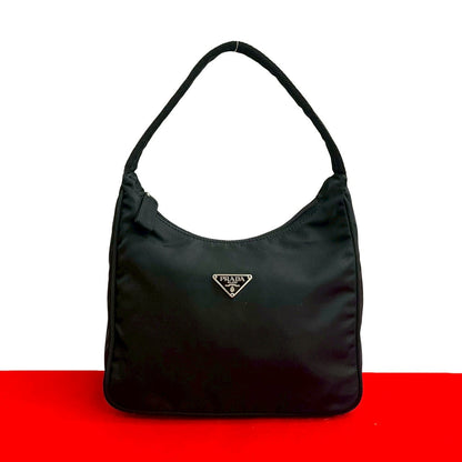 PRADA Handbag Nylon black