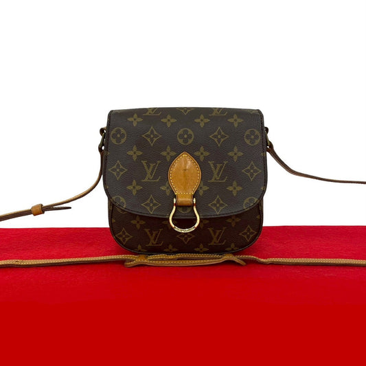 LOUIS VUITTON Shoulder Bag leather Brown Monogram Saint-CloudMM