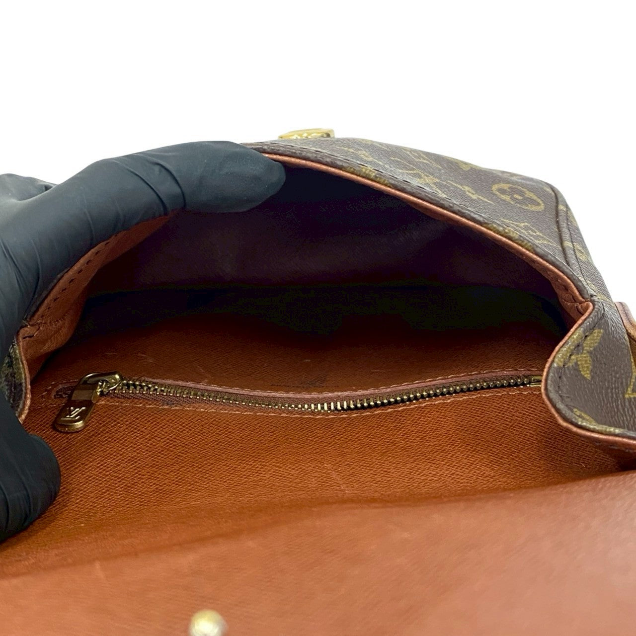 LOUIS VUITTON Shoulder Bag leather Brown Monogram Saint-CloudMM