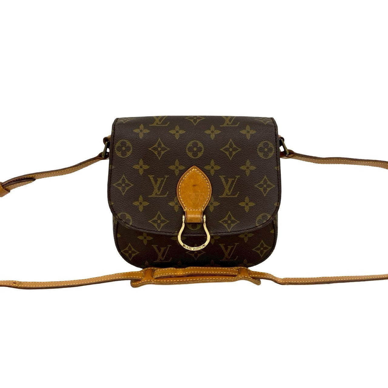 LOUIS VUITTON Shoulder Bag leather Brown Monogram Saint-CloudMM