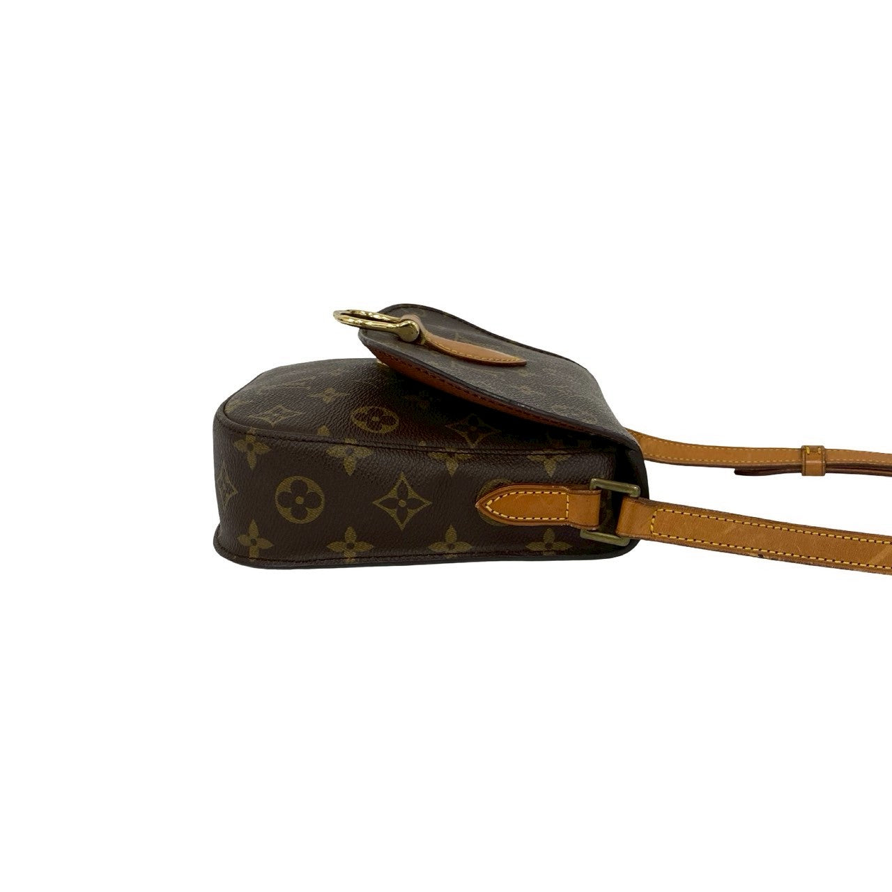 LOUIS VUITTON Shoulder Bag leather Brown Monogram Saint-CloudMM